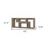 63" Open Shelving TV Stand
