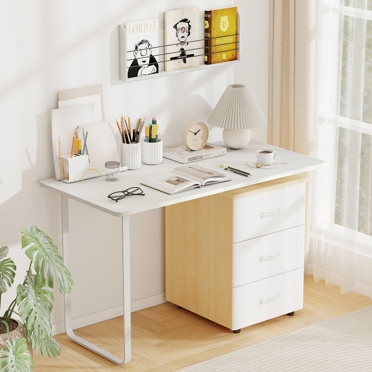 47” x 24” Universal Tabletop for Standard and Standing Desk Frame-Natural
