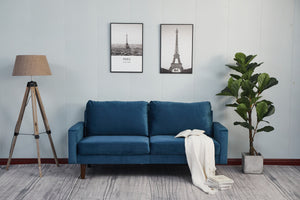Stationary Sofa - Space Blue by Couch.com