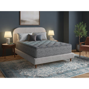 Comfort Care - 12" Hybrid Euro Top Mattress, Plush Comfort With Individual Pocketed Coil - Gray / Blue - Twin