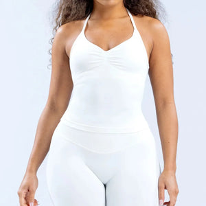 Matte Nylon Seamless Sports Vest Top