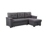 Nathan - Reversible Sleeper Sectional Sofa With Storage Chaise, USB Charging Ports And Pocket by Couch.com