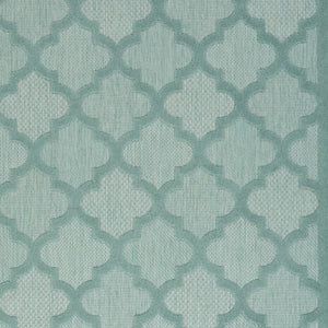 5' X 7' Aqua Indoor Outdoor Area Rug