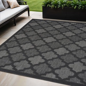 5' X 7' Charcoal Indoor Outdoor Area Rug