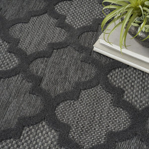 5' X 7' Charcoal Indoor Outdoor Area Rug