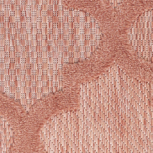 5' X 7' Coral Indoor Outdoor Area Rug