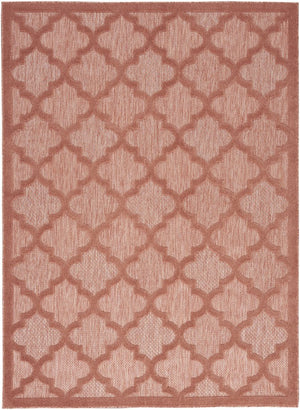 5' X 7' Coral Indoor Outdoor Area Rug