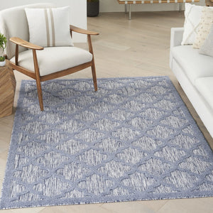 5' X 7' Denim Blue Indoor Outdoor Area Rug