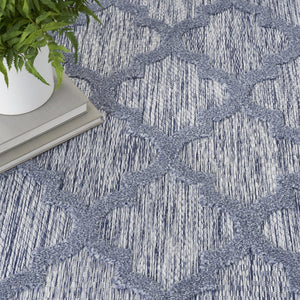5' X 7' Denim Blue Indoor Outdoor Area Rug