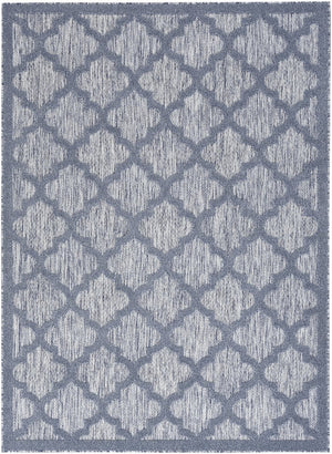 5' X 7' Denim Blue Indoor Outdoor Area Rug