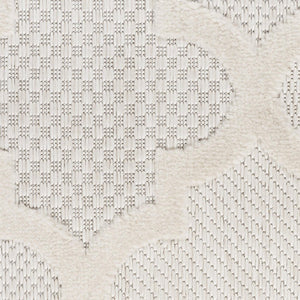 5' X 7' Ivory Indoor Outdoor Area Rug