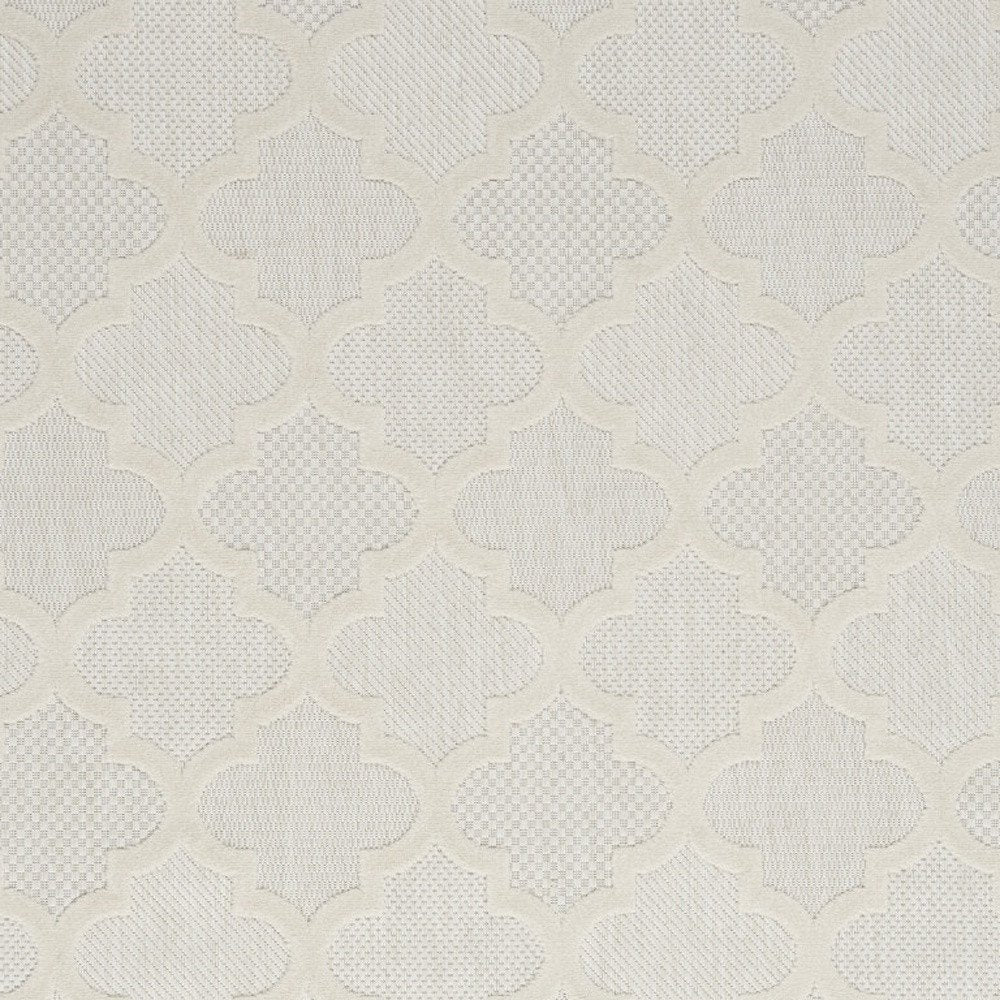 5' X 7' Ivory Indoor Outdoor Area Rug