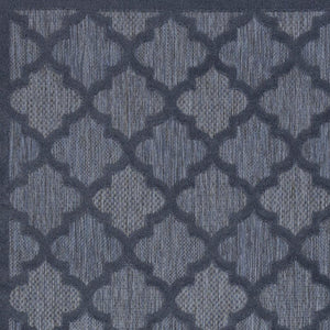 5' X 7' Blue Indoor Outdoor Area Rug
