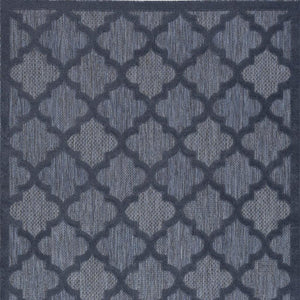5' X 7' Blue Indoor Outdoor Area Rug