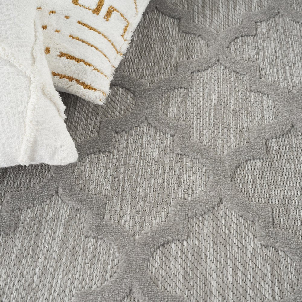 4' X 6' Gray Indoor Outdoor Area Rug