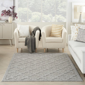 5' X 7' Gray Indoor Outdoor Area Rug