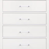 16" White Solid Wood Five Drawer Chest with LED Lighting