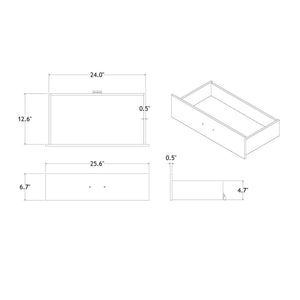 59" White Solid Wood Lighted Six Drawer Double Dresser