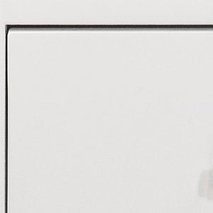 24" White Wood Lighted Two Drawer Nightstand