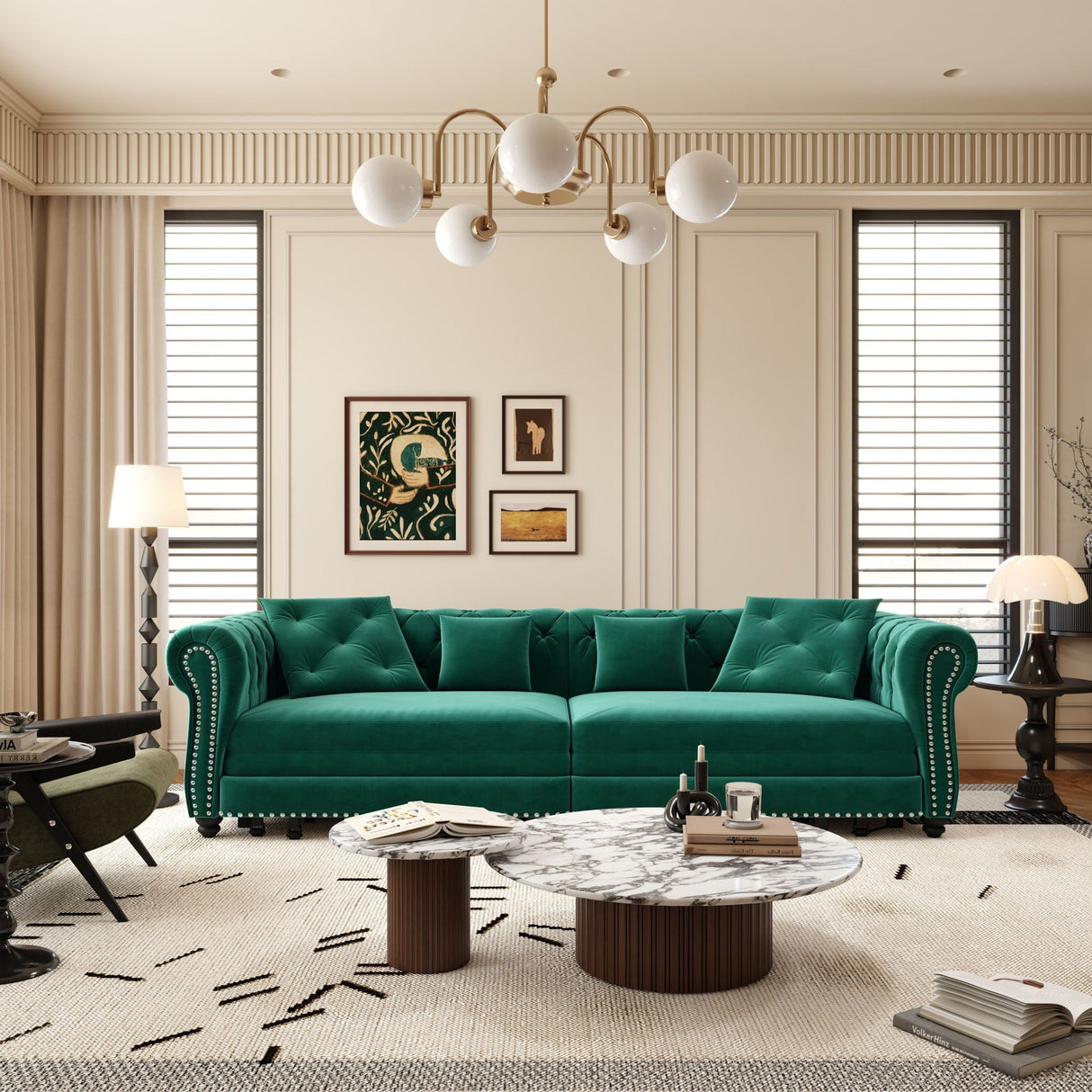 3 In 1 Pull Out Sofa Bed With Movable Ottoman