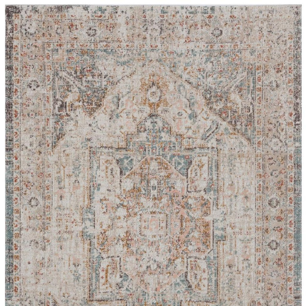 8' X 10' Beige Indoor Outdoor Area Rug