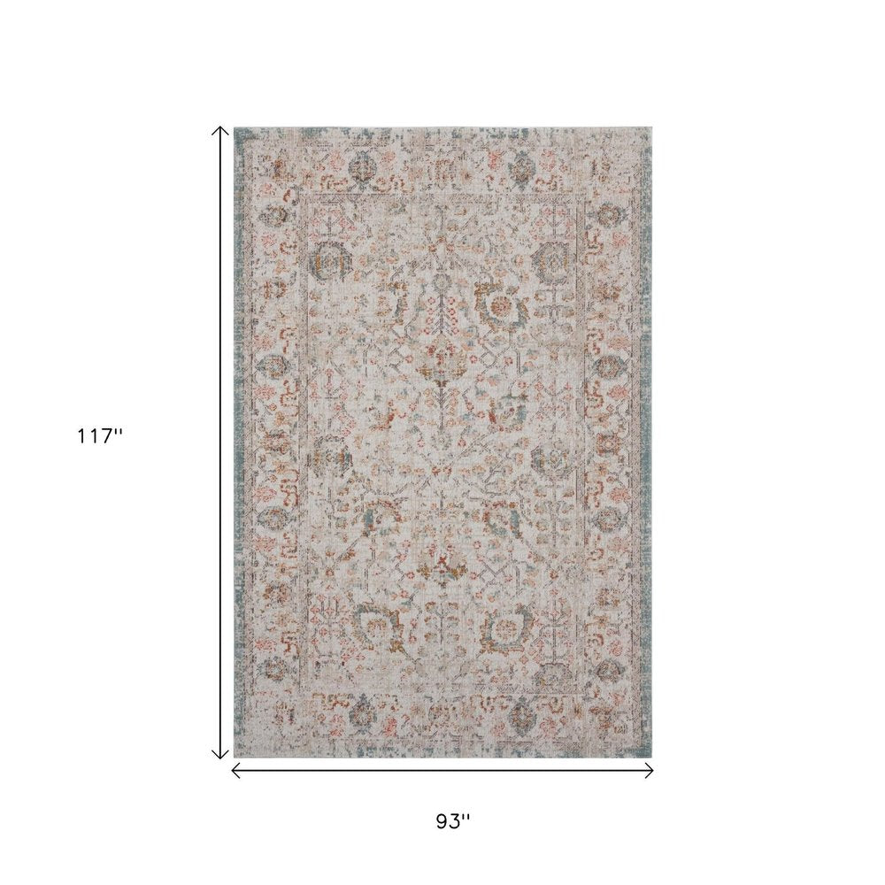8' X 10' Beige Indoor Outdoor Area Rug