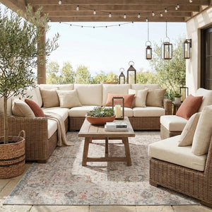 8' X 10' Beige Indoor Outdoor Area Rug