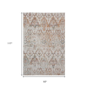 8' X 10' Beige Indoor Outdoor Area Rug
