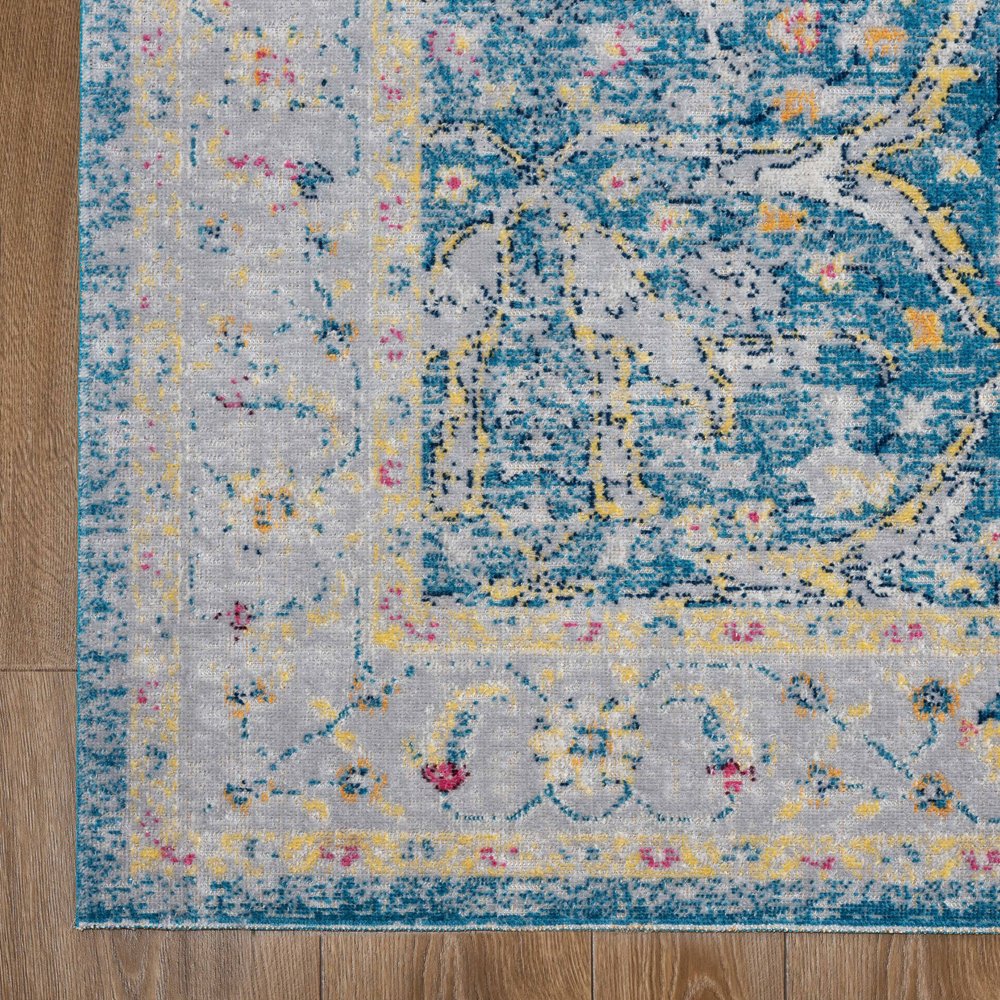 8' X 10' Blue Indoor Outdoor Area Rug