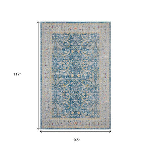 8' X 10' Blue Indoor Outdoor Area Rug