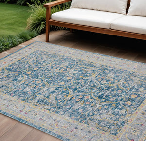 8' X 10' Blue Indoor Outdoor Area Rug