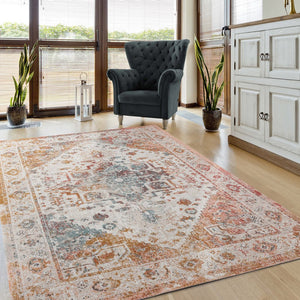 8' X 10' Beige Indoor Outdoor Area Rug