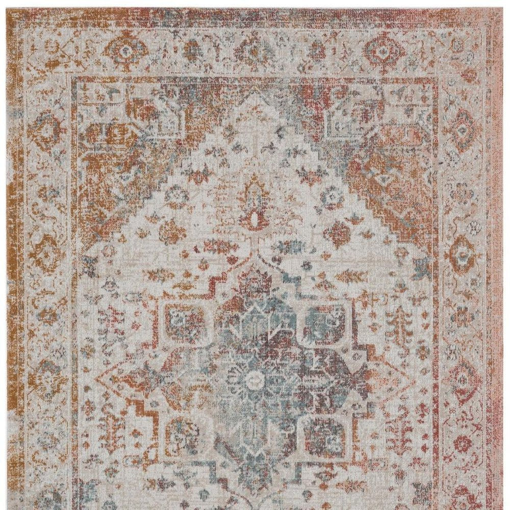 8' X 10' Beige Indoor Outdoor Area Rug