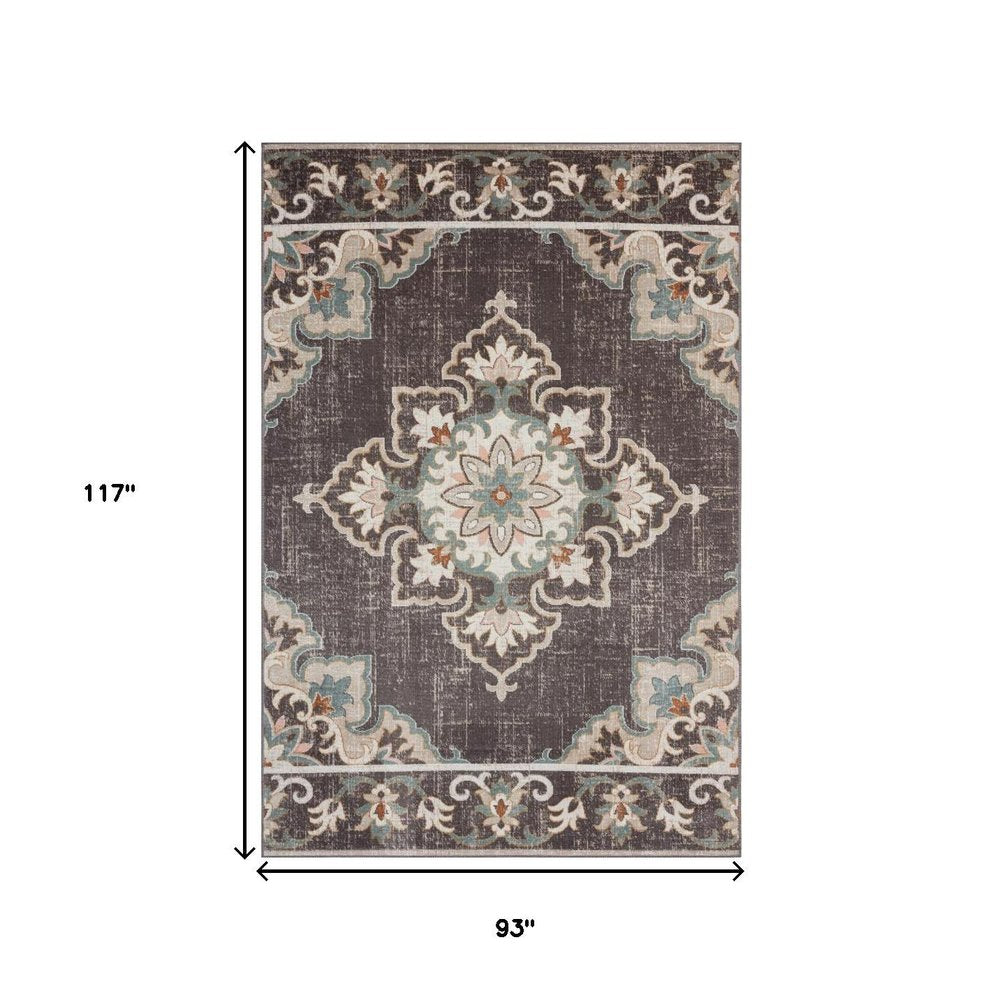 8' X 10' Brown Indoor Outdoor Area Rug