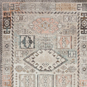 5' X 8' Cream Indoor Outdoor Area Rug