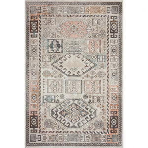 5' X 8' Cream Indoor Outdoor Area Rug