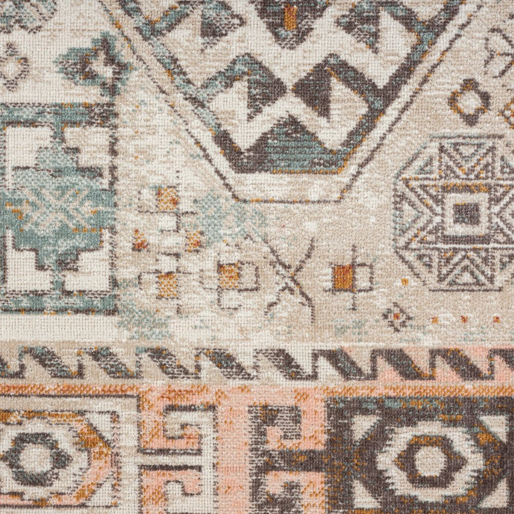 5' X 8' Cream Indoor Outdoor Area Rug