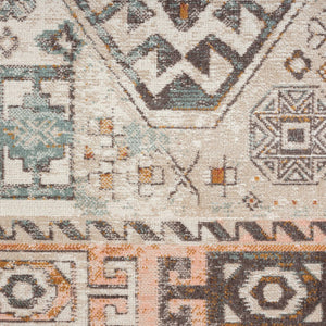 5' X 8' Cream Indoor Outdoor Area Rug