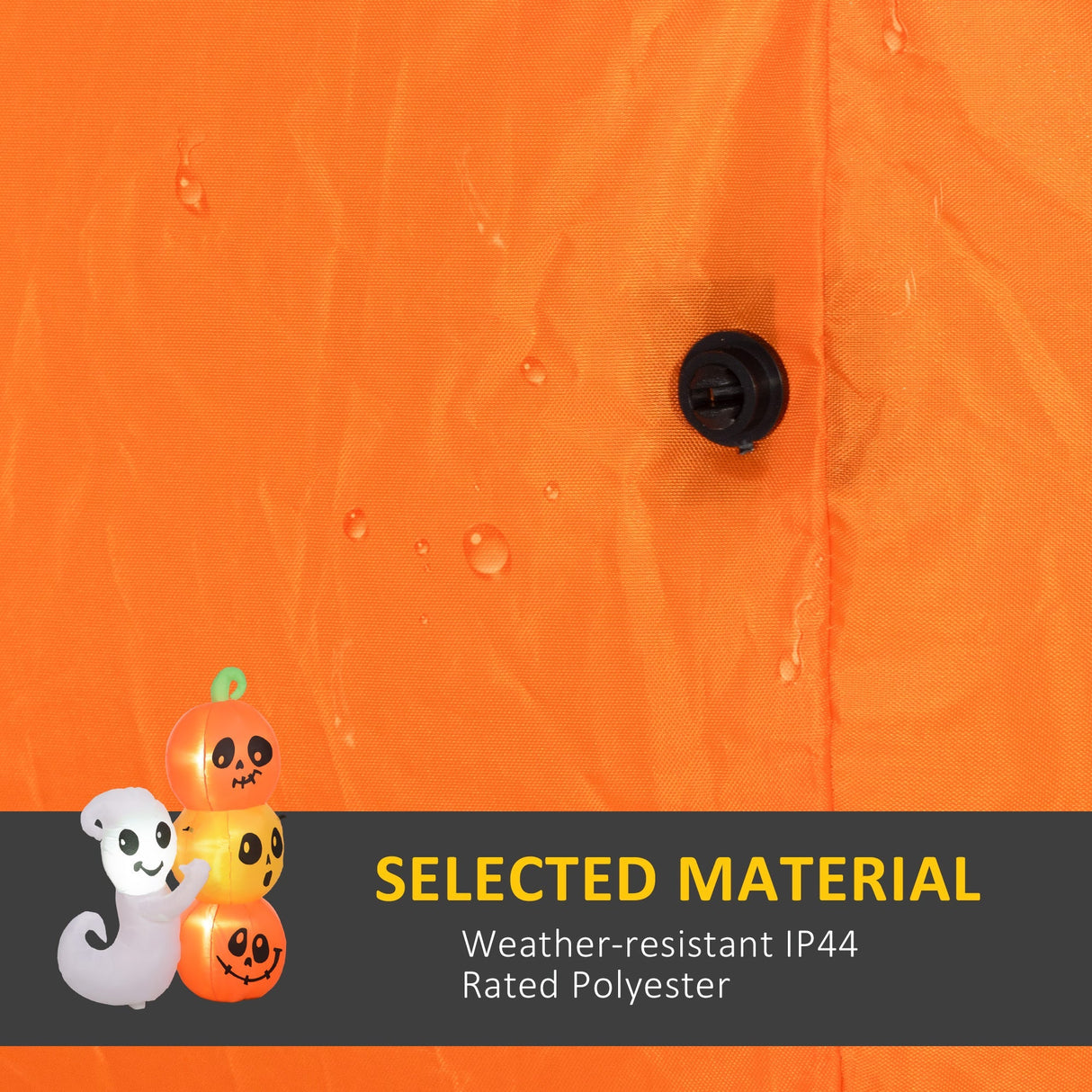 5-Foot Illuminated Halloween Ghost and Pumpkin Inflatable
