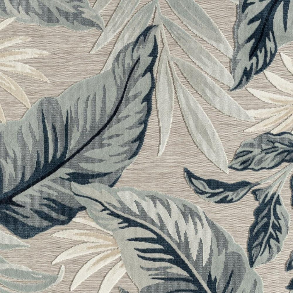 8' X 10' Blue And Gray Indoor Outdoor Area Rug