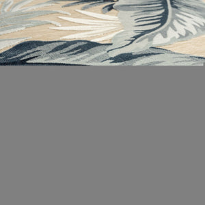5' X 7' Blue And Beige Indoor Outdoor Area Rug