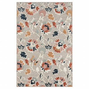 8' X 10' Blue And Gray Indoor Outdoor Area Rug