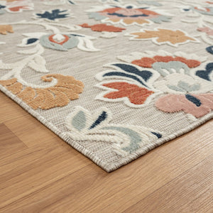 8' X 10' Blue And Gray Indoor Outdoor Area Rug