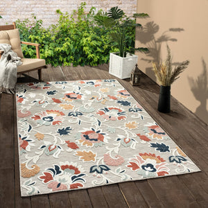 8' X 10' Blue And Gray Indoor Outdoor Area Rug