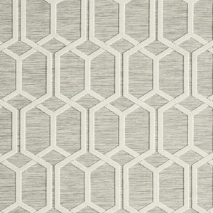 8' X 10' Gray And Ivory Indoor Outdoor Area Rug