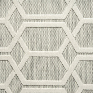 8' X 10' Gray And Ivory Indoor Outdoor Area Rug