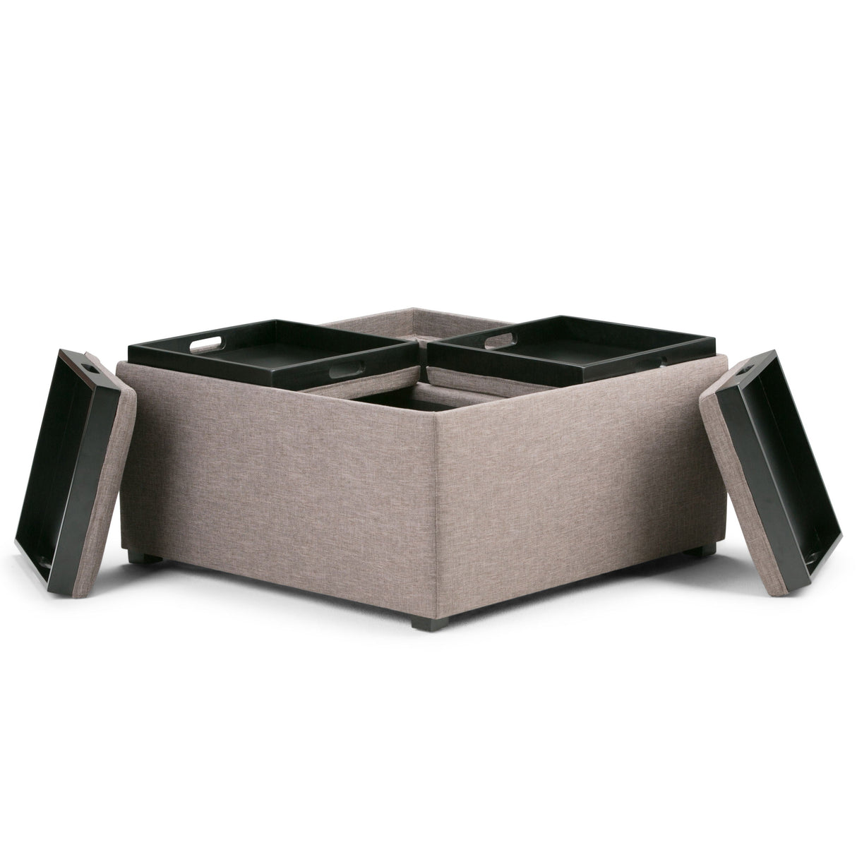 Avalon - Square Coffee Table, Storage Ottoman by Couch.com