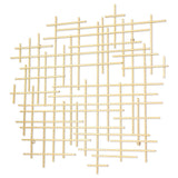 31" X 31" Gold Metal Abstract Lines Hanging Dimensional Sculpture