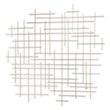 31" X 31" Silver Metal Abstract Lines Hanging Dimensional Sculpture