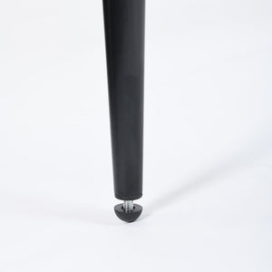 Set of Two 28" Blue And Black Velvet And Steel Low Back Bar Height Bar Chairs